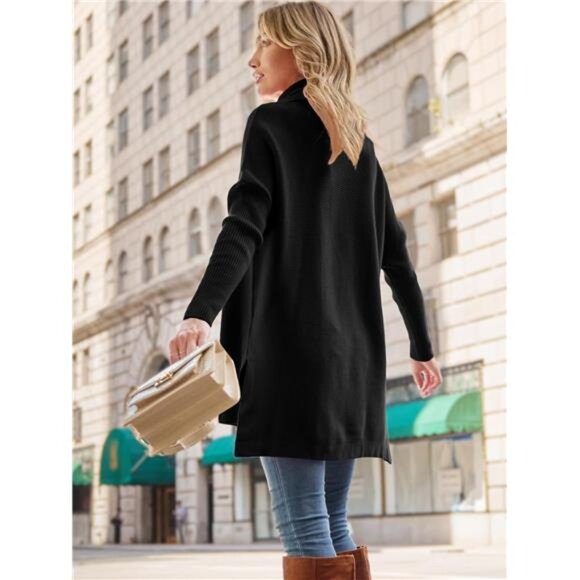 Cozy Oversized Turtleneck Sweater | Chic Ribbed Knit Pullover | Fall & Winter - Picture 6 of 7